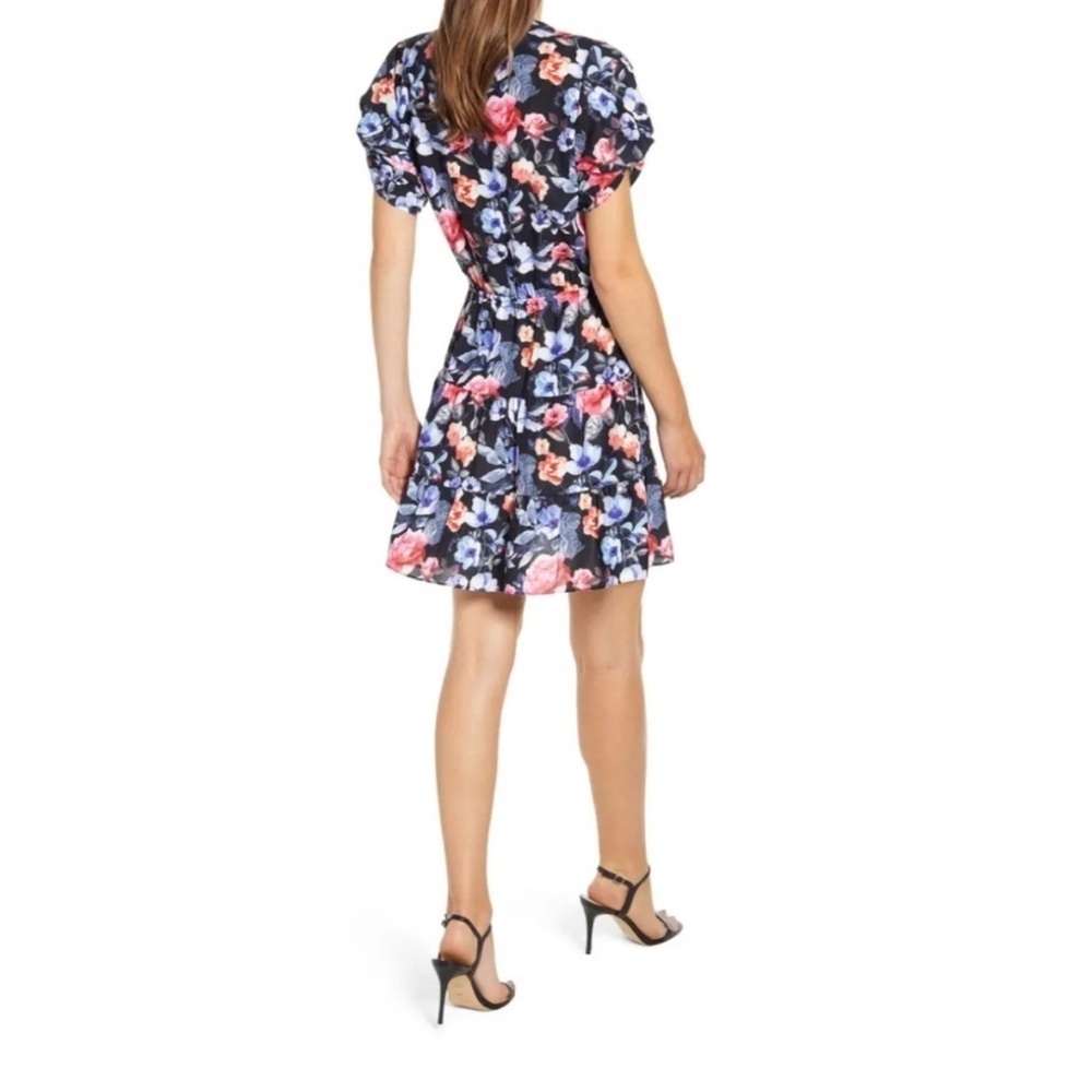 Rebecca Minkoff Womens Aston Floral Print Button Front Party Mini Dress NWT Sz M - Picture 5 of 16